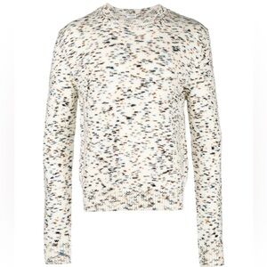 SAINT LAURENT Men’s Speckled Crew-Neck Sweater